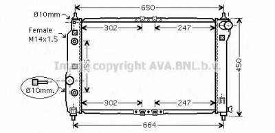 AVA QUALITY COOLING dw2068 -  Радиатор, охлаждение двигателя